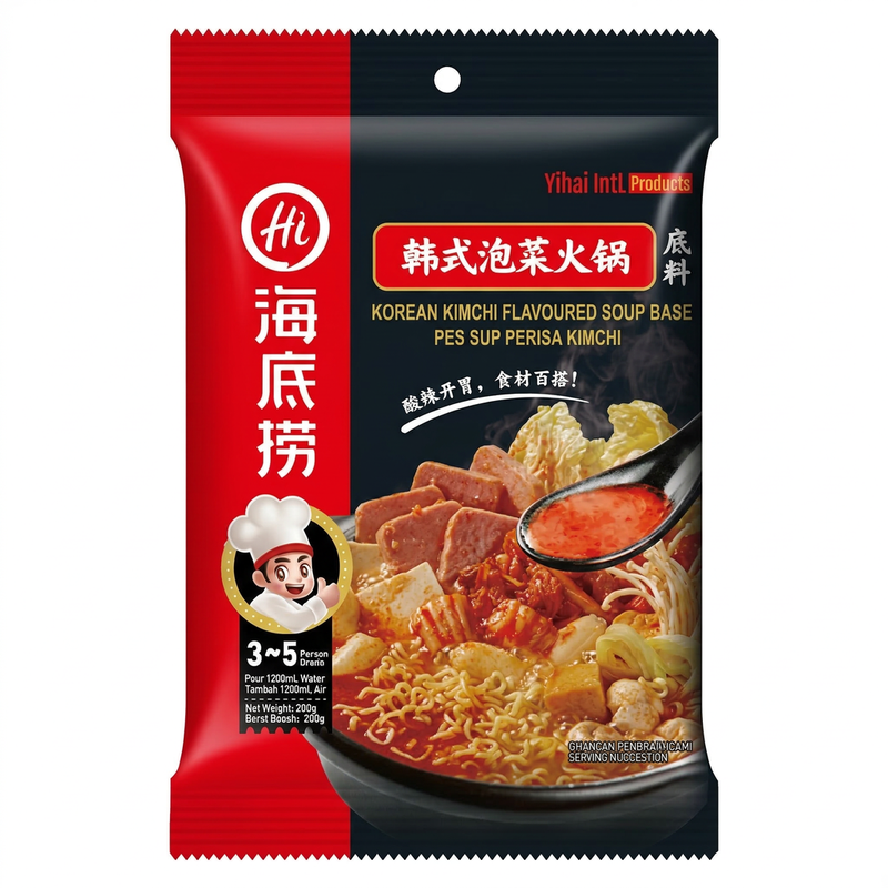 Haidilao Hot Pot Soup Base - Korean Kimchi Flavor 200G