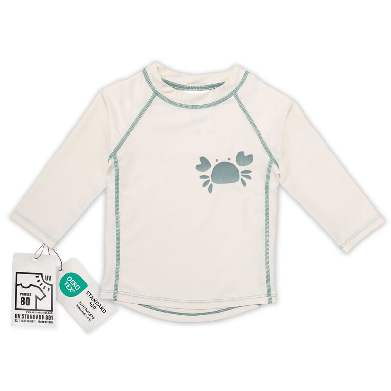 LaLoona Bade-Shirt mit UV-Schutz - Krabbe - Offweiß - Größe 98