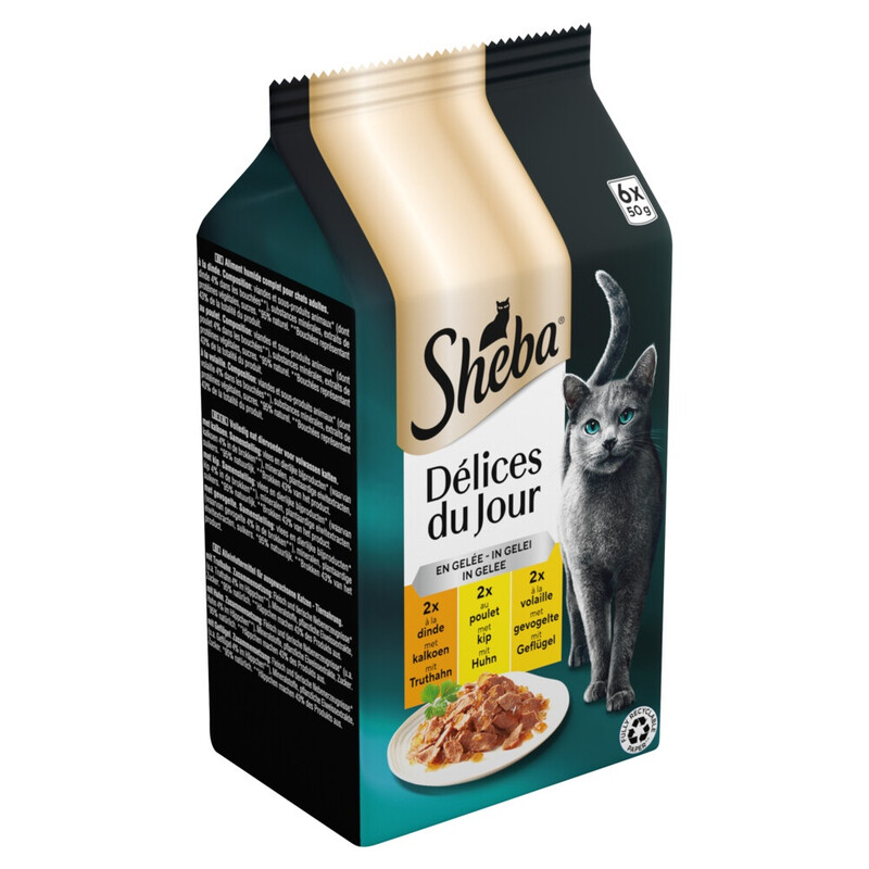 SHEBA Délicatesses en gelée Dinde & Poulet - Lot
