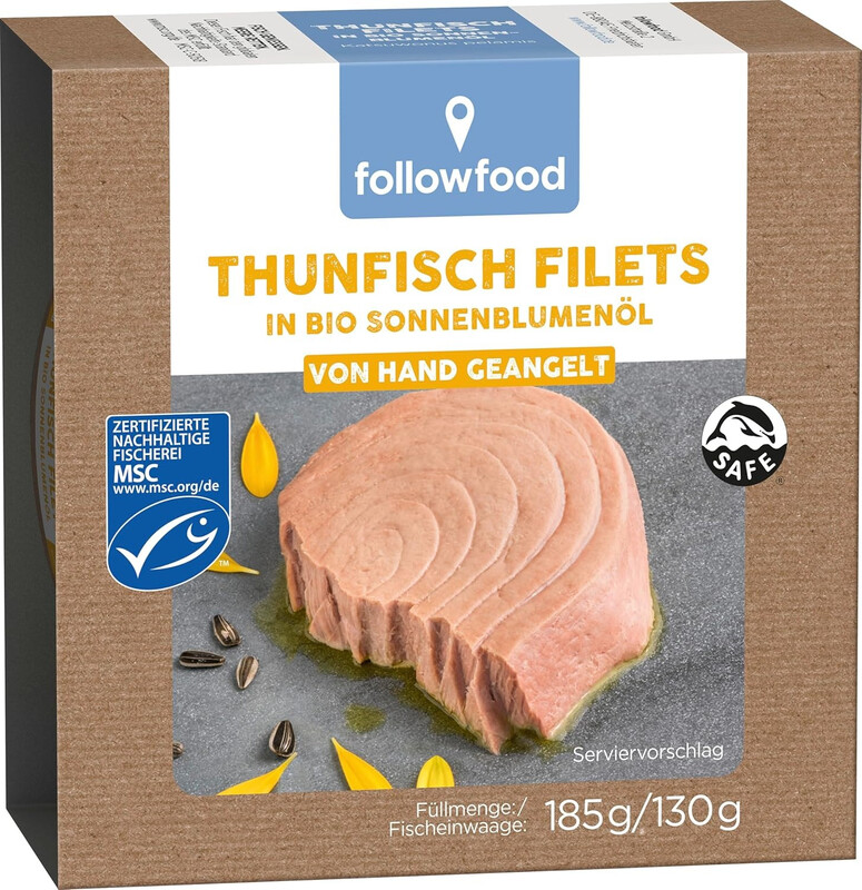 Followfood MSC Thunfischfilets in Bio-Sonnenblumenöl 185 g