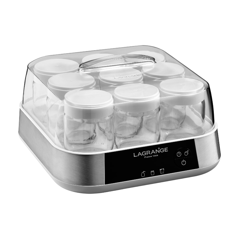 Yaourtière-fromagère Lagrange Ligne 459601 – 9 Pots en Verre + 4 Faisselles, 18 W, Programmable 25 h - vue 3