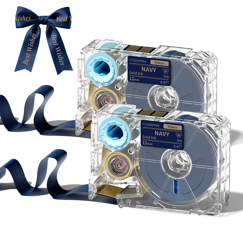Phomemo thermische striptape voor A30/P15, 2 rollen/verpakking, voor cadeauverpakking, bloemenverpakking, woondecoratie, marineblauw