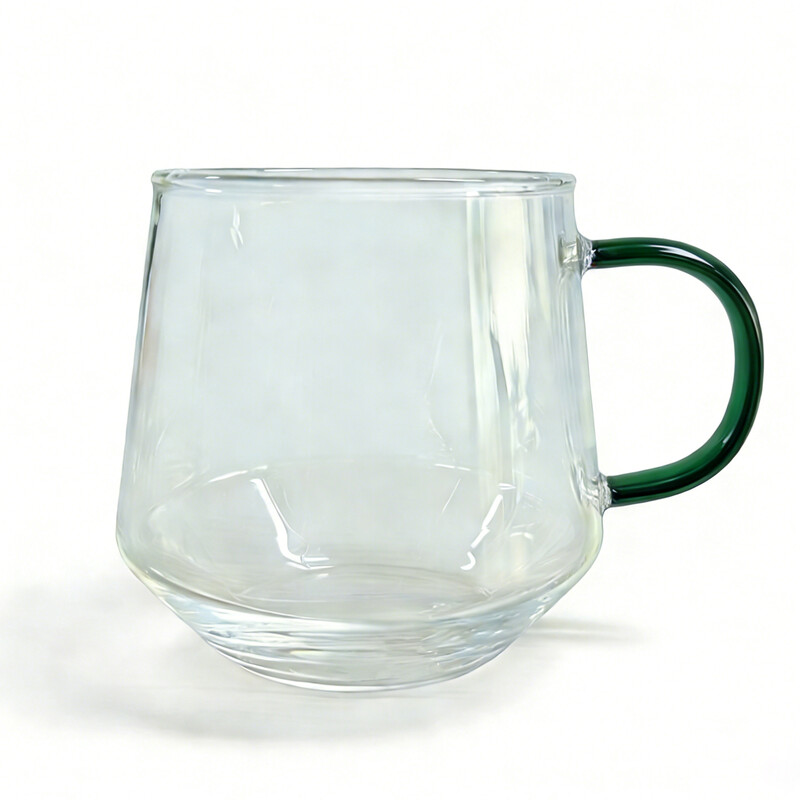 Green cup Glass Cup Tea Glasses Drinking Glasses Coffee Glass 280ml 1pc