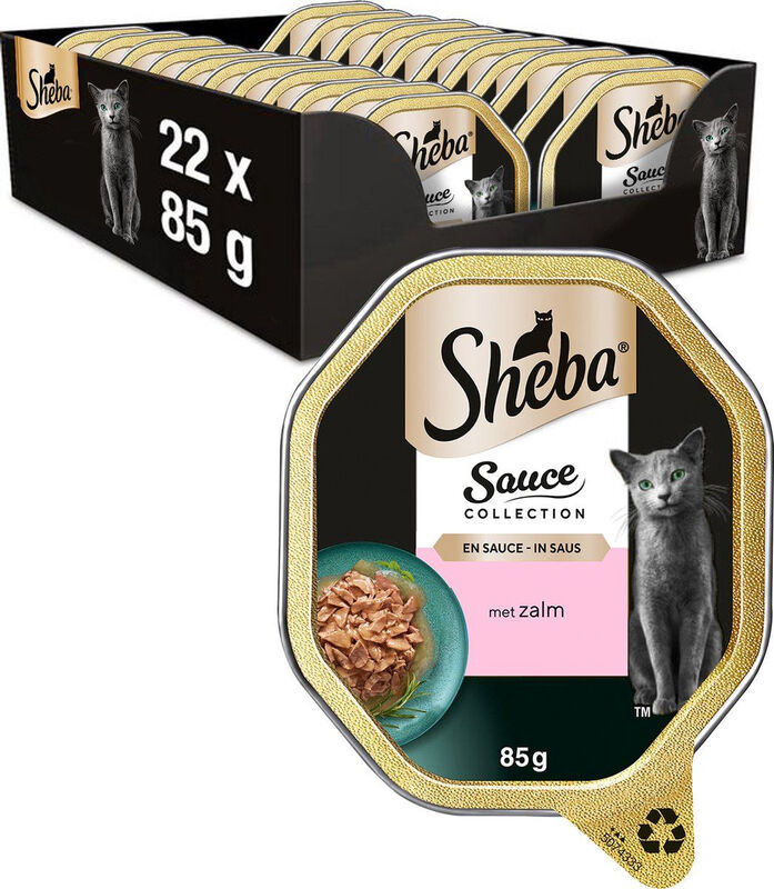 Sheba Alu Kattenvoer Zalm 22 x 85 g