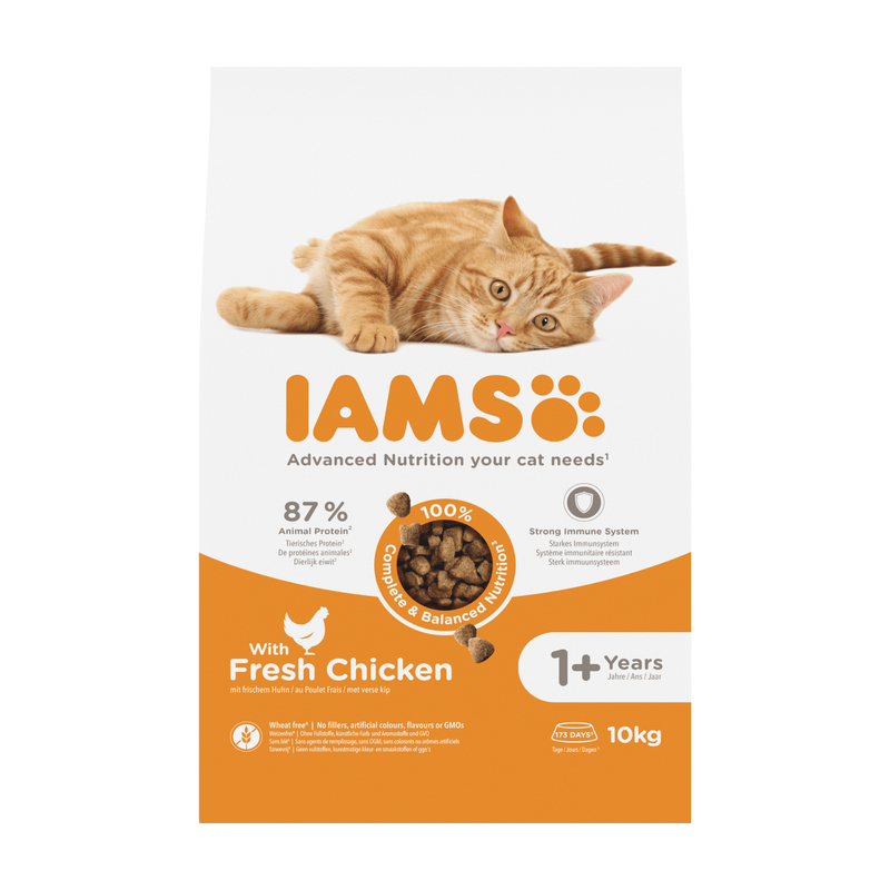 IAMS kattenvoer voor volwassen katten met kip 10 kg