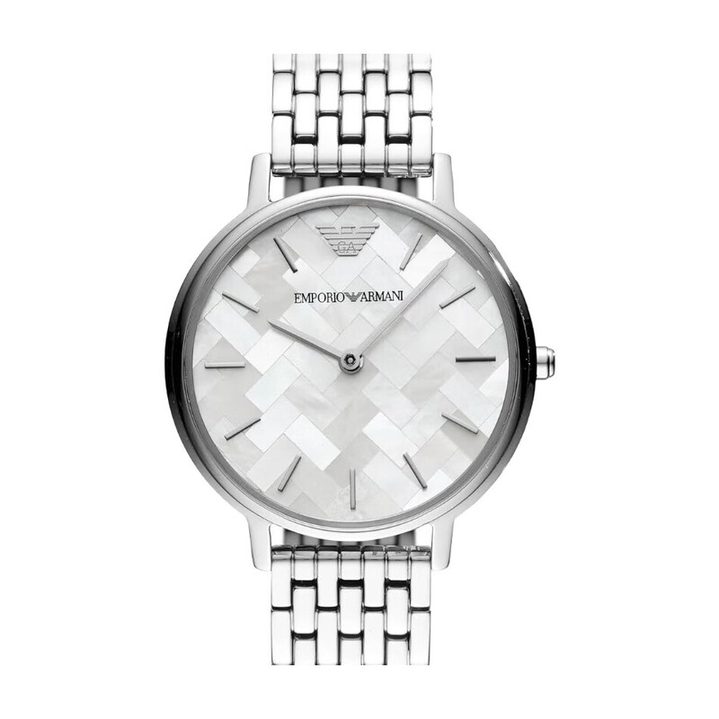 AR11112 Silver Plated Stainless Steel Women's Two Hand Quartz Movement Watch