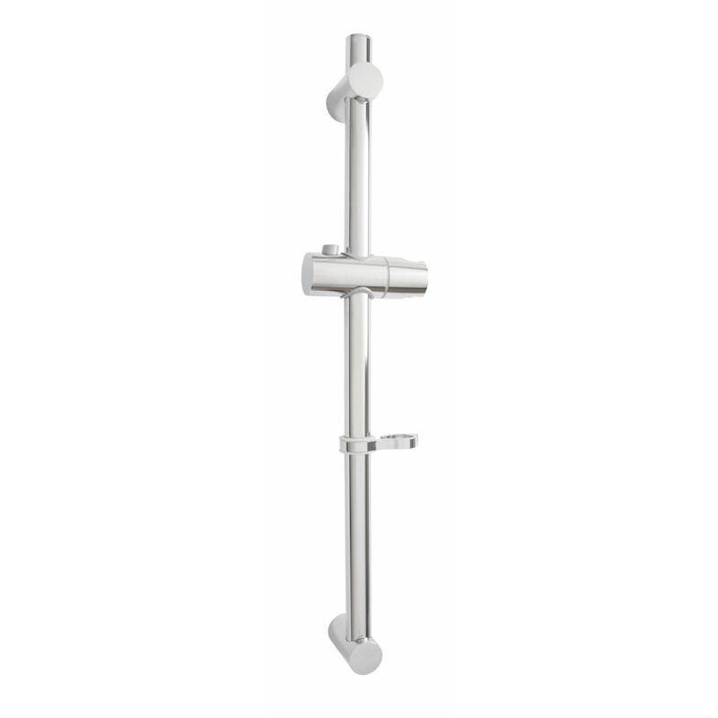 Croydex Nero 60cm Chrome Shower Riser Rail