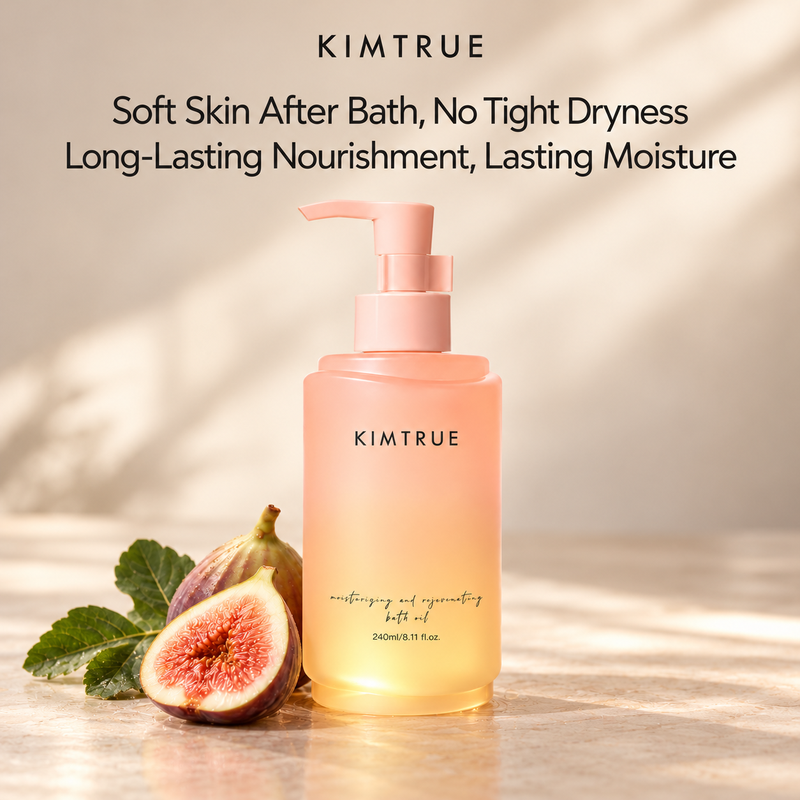 KIMTRUE Sanftes Hauterneuerndes Badeöl (Feigenduft) 240 ml Feigen-Badeöl