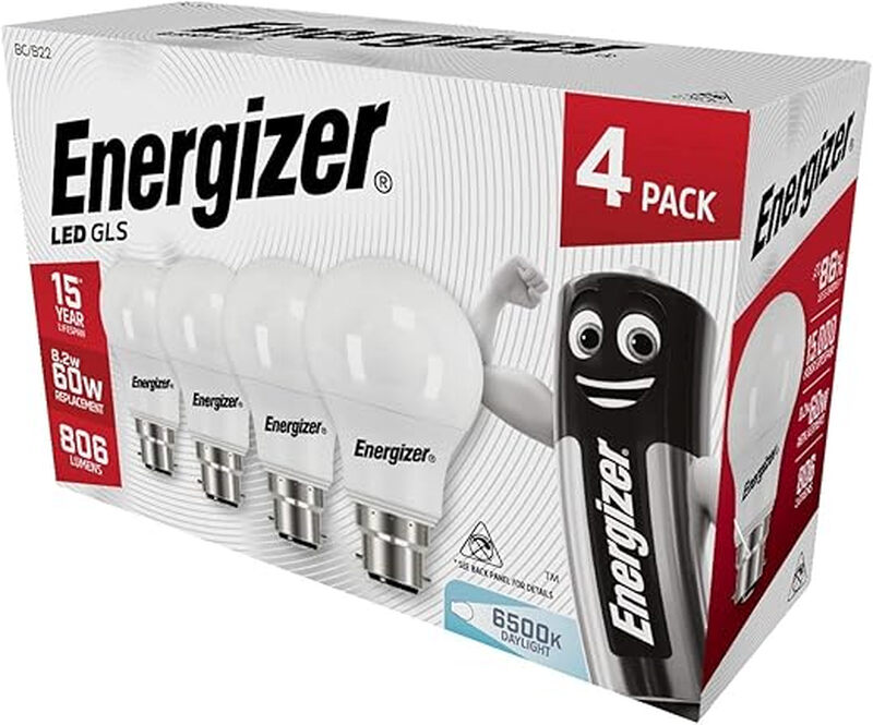 Light Bulbs LED Globe Frosted B22 Daylight 60W Non-Dimmable 4 Pack