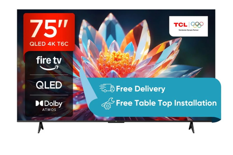 TCL 75T6C – 75 inch – 4K QLED – 120Hz Smart TV