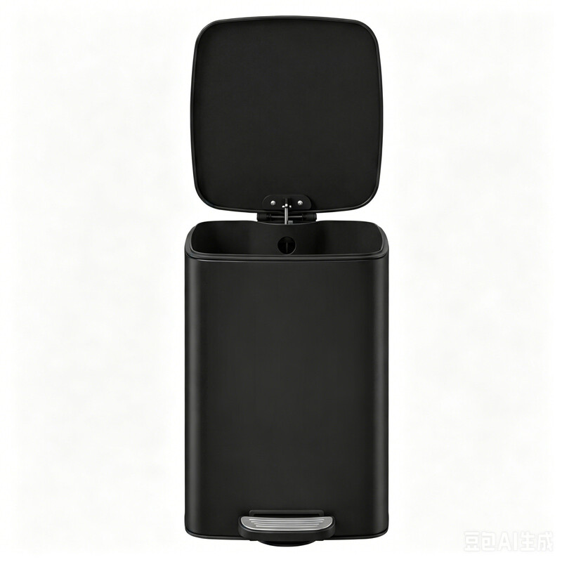 JOYFURNOS 20L Trash Can, Kitchen Garbage Can, Soft Close and Stays Open, Black