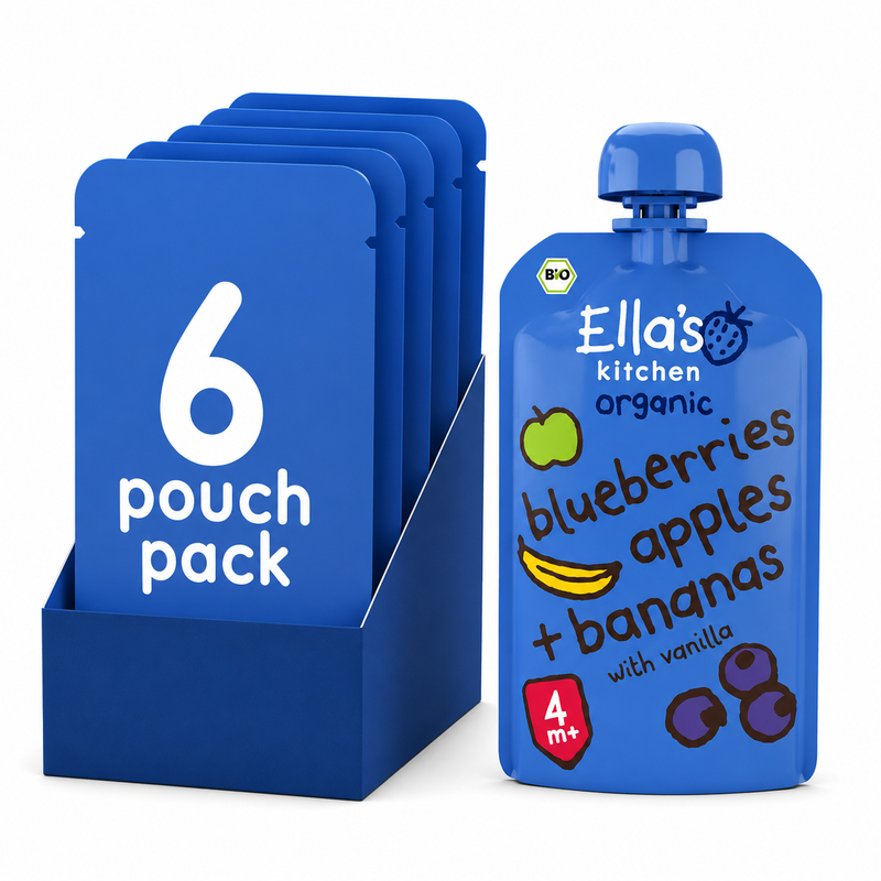 Ella's Kitchen BIO Blauwe Bessen Appels Bananen 4P 120 g x 6