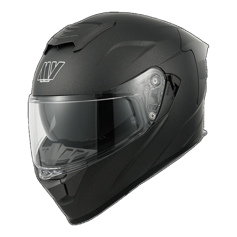 MY Schützender Motorradhelm mit integriertem Sonnenschutz, ECE 22.06 zugelassene Straßennutzung Motorrad-Ausrüstung für erwachsene Fahrer (Modell 936 Serie) - Matt Titanium - Größe: M