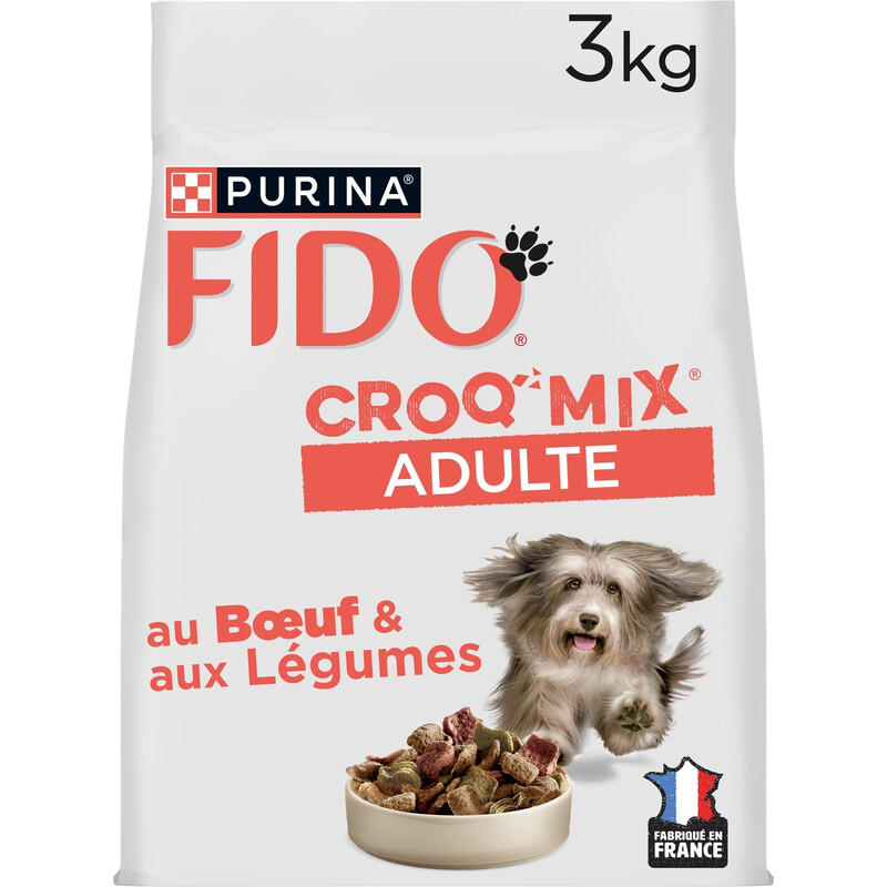 Croquettes Pour Chien Adulte Au B½uf & Aux Légumes Fido Le Sac De 3kg - vue 2