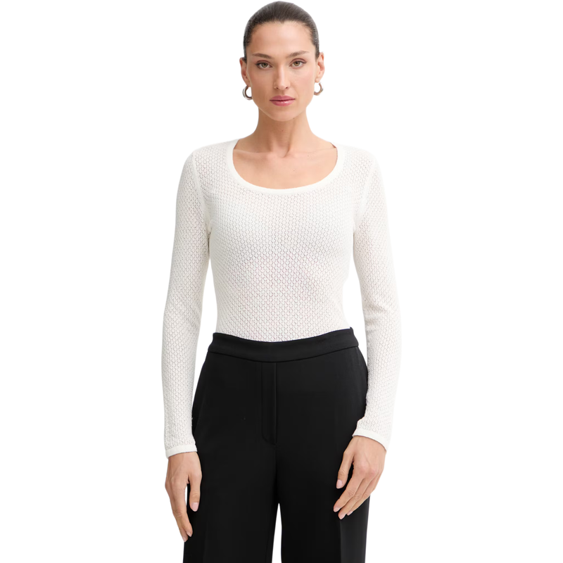 Calvin Klein Women's Cotton Knit Sweater - Tofu