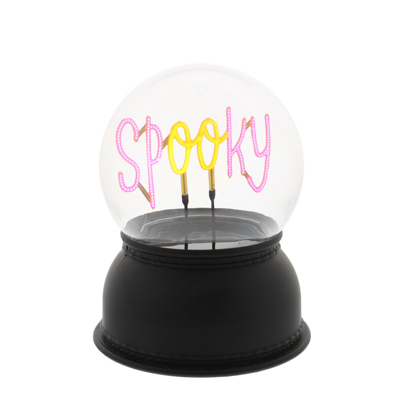 Festive 14cm Battery-Operated Spooky Lit Globe