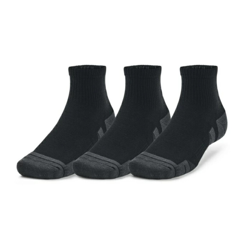 Performance Tech Unisex 3-Pack Quarter Socks Black/Jet Gray L
