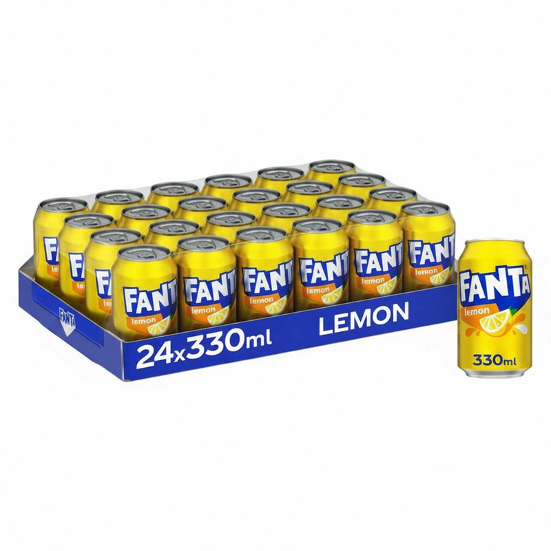 Fanta Lemon Soda - 24 x 330 ml