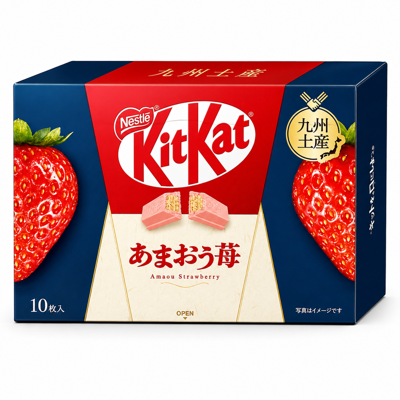 KitKat Amaou Aardbei (Kyushu Souvenir) 10 Stuks 116 g