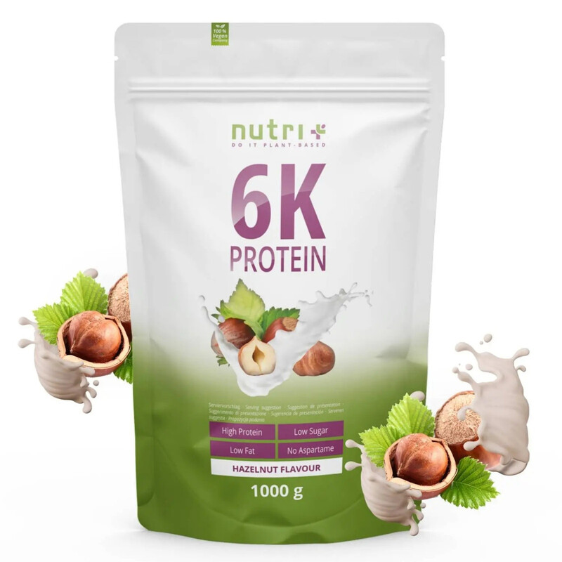 Nutri+ 6K Proteinpulver Vegan 1 kg Haselnuss