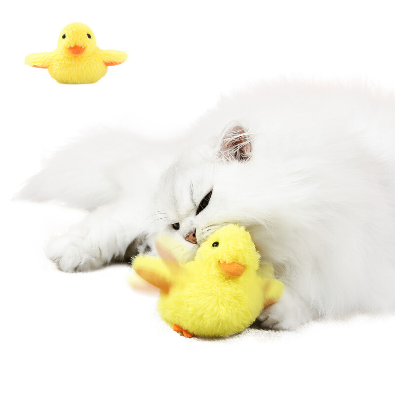 Flapping Wings Duck Interactive Cat Toy with USB-C Rechargeable Motor