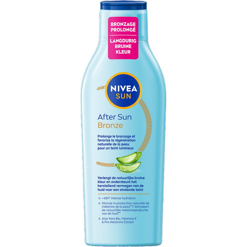 NIVEA Sun aftersun bronzende hydraterende lotion - hydrateert, kalmeert en versterkt de bruine teint - met aloë vera en pro-melanine-extract - 200 ml