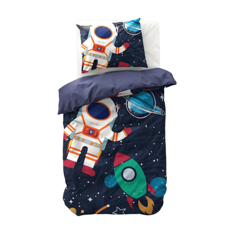 Sleeptime Dekbedovertrek Kinderen Ruimtevaarder - Single - 140 x 200/220 + 1 x Kussensloop 60 x 70