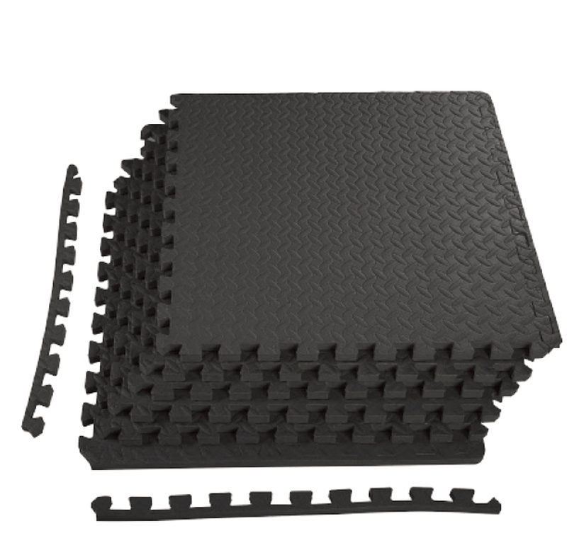 Gym Flooring Tiles (6pcs) 1.2cm Thickness Thick Foam Interlocking Tiles for Gyms, Flo