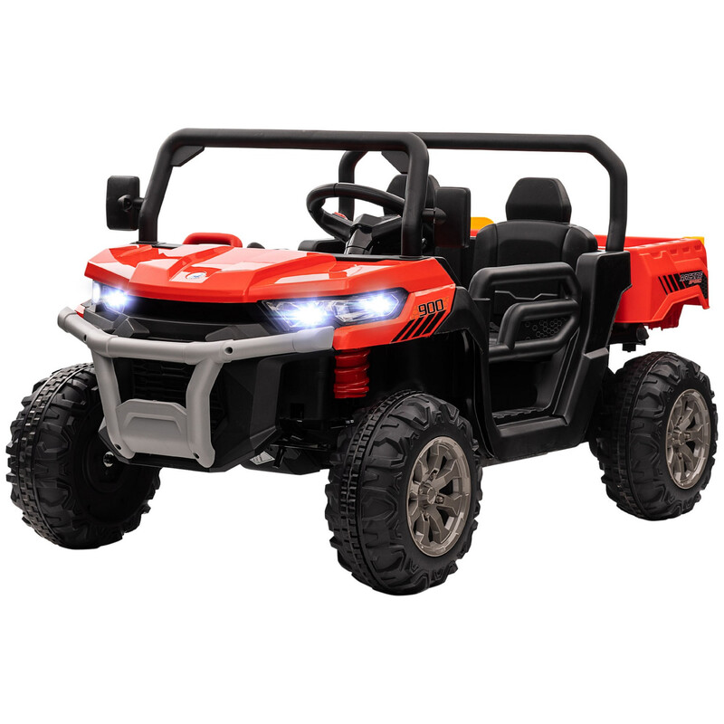 370-239V70RD HOMCOM Kids Ride on Car, Electric Car for Kids with Electric Bucket, 12V