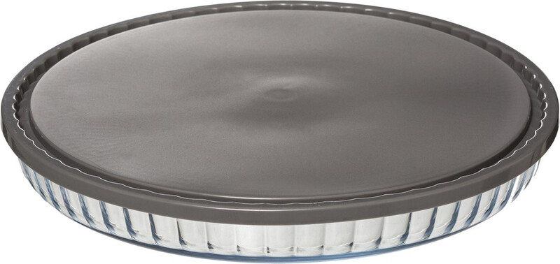 5five Keepeat Glazen Taartvorm met Deksel - 30 cm, 2,9 L