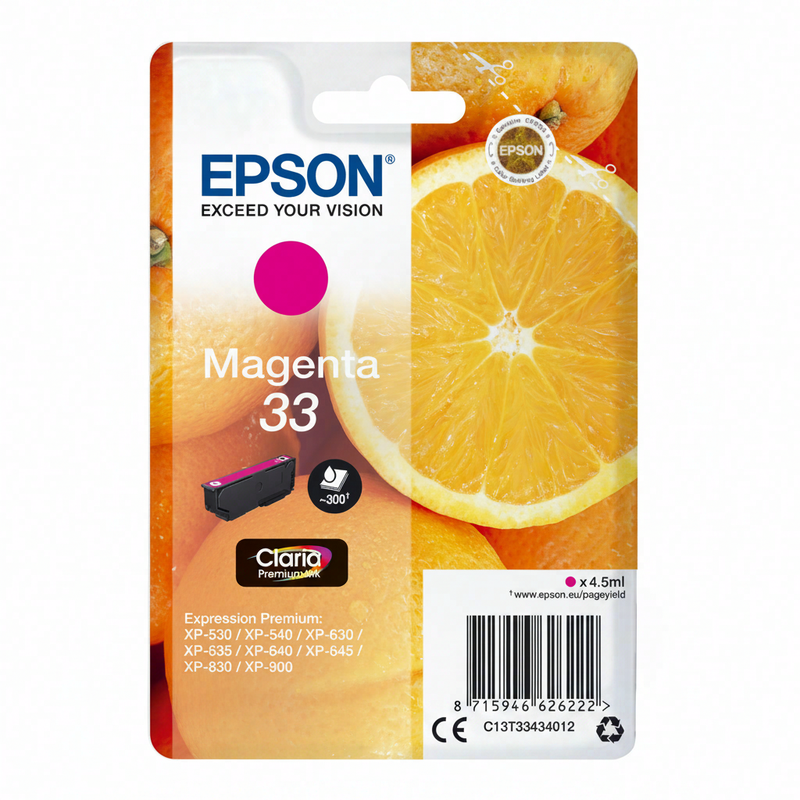 Epson oranges enkelverpakking magenta 33 Claria Premium inkt