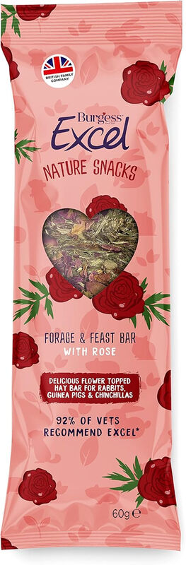 Excel Forage And Feast Bar Rose 60g