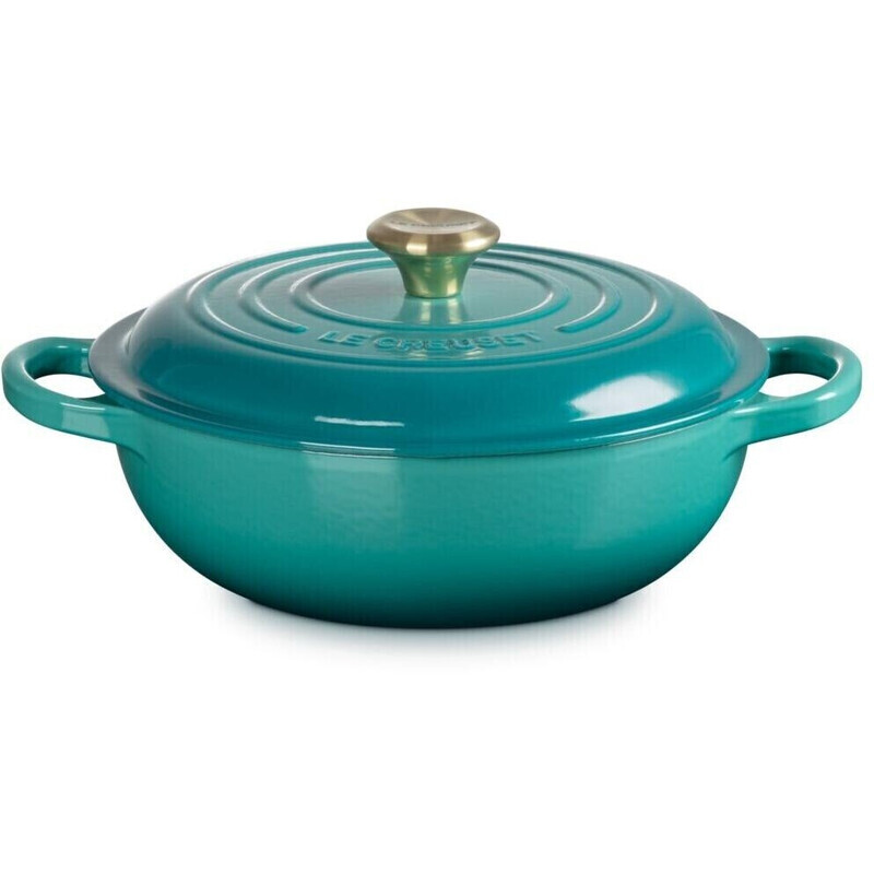 Le Creuset Signature Schmortopf 22 cm Bleu Riviera