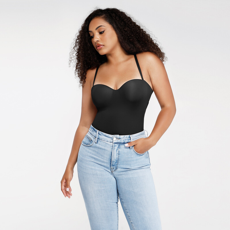 One-Piece Underwire Strap Removable Anti-Slip Waist And Abdomen Underwire Shaping Tho