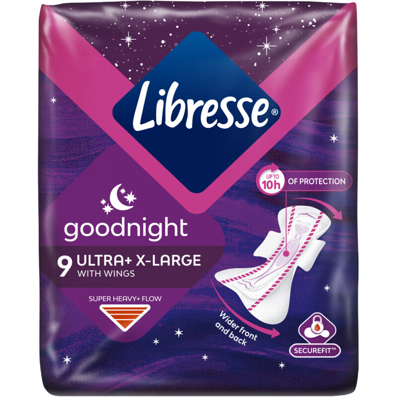 Libresse Slaapstil Ultra met vleugels (maat XL) - 9 stuks