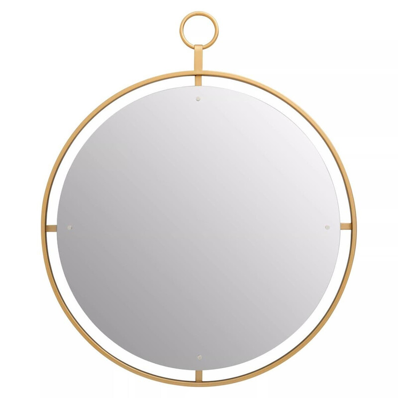 Interiors By Premier Gold Wall Mirror Matera Round Framed D:70cm