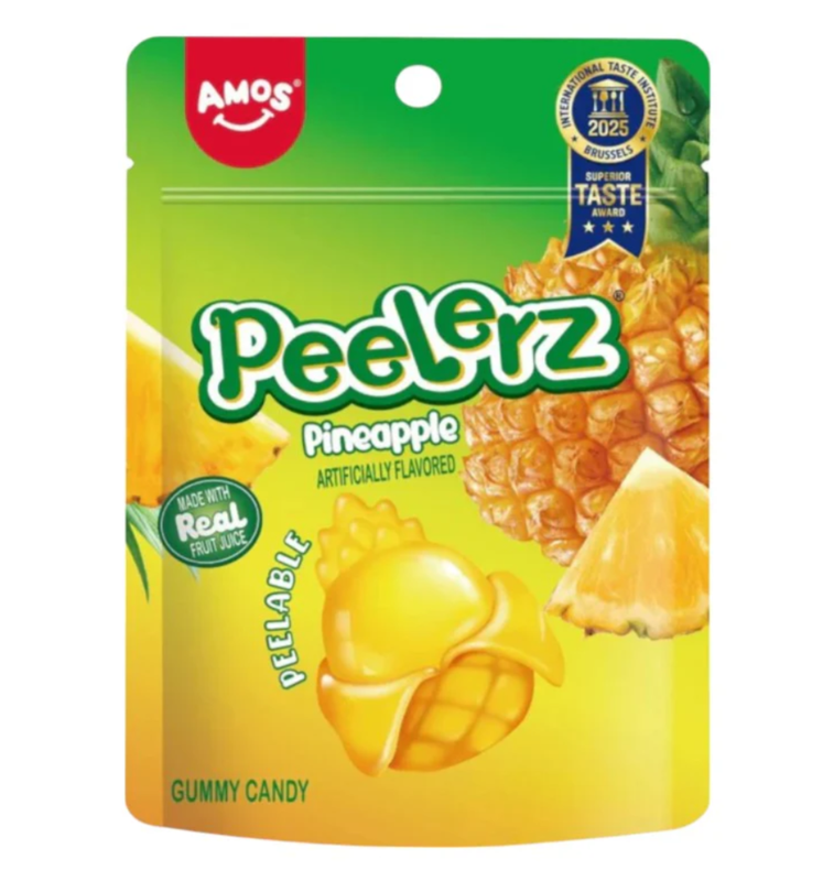 Candy Amos Peelerz gummie-eetbare ananas 65 g Halal