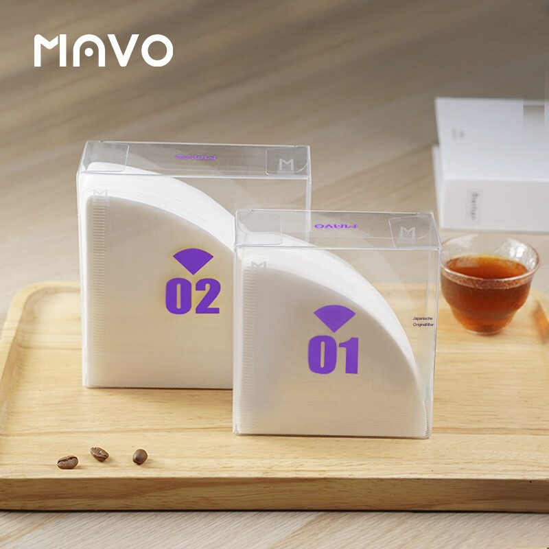 MAVO V60 Kaffeefilterpapier Pour Over Papierfilter lebensmittelechtes Filterpapier 100 Stück V0101