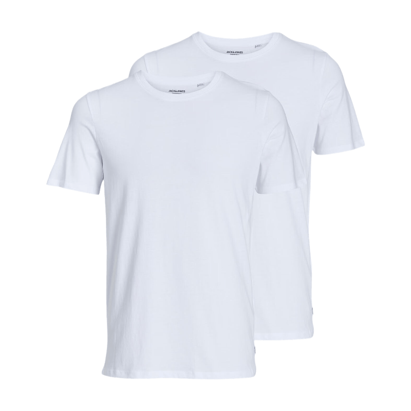 JACK&JONES Additionals Jacbasic T-shirt à Col Rond SS Lot de 2 Sans Étiquette Coupe Classique