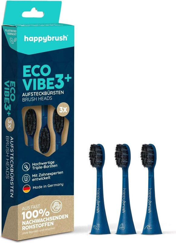 happybrush Aufsteckbürsten Eco Vibe 3+,3 St, Ocean/Aurora