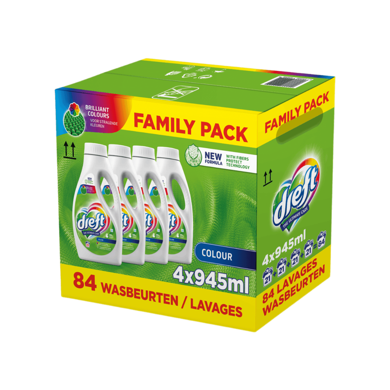 DREFT FAMILYPACK VLOEIBAAR WASMIDDEL COLOR 4x945ml