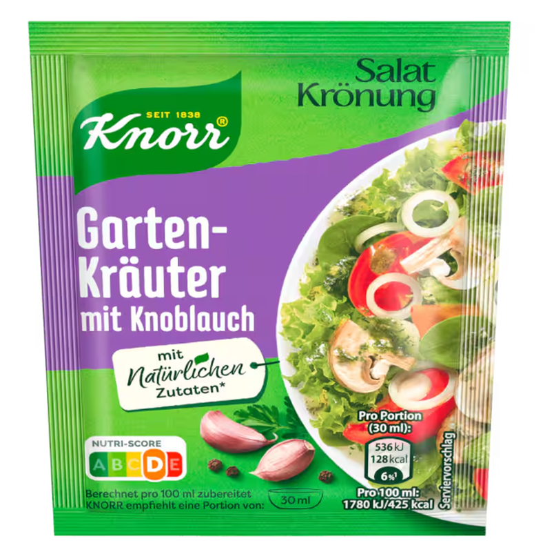 knorr Salatkrone Gartengewürze mit Knoblauch 8 g / 90 ml
