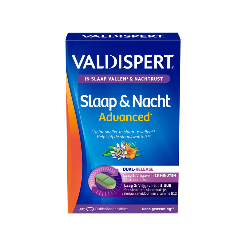 Valdispert Slaap & Nacht Advanced - 30 tabletten
