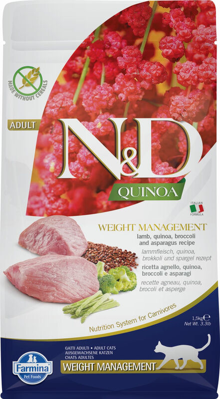 Farmina N&D Quinoa Katzenfutter Gewichtsmanagement Lamm 1,5 kg