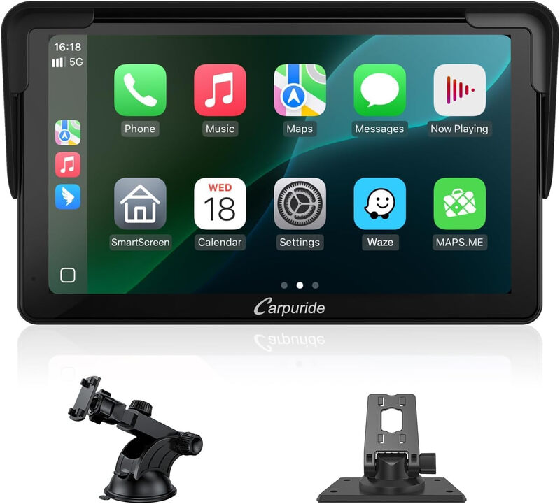 Car Stereo, Portable Wireless Carplay & Android Auto,7 Inch 1080P HD Touch Screen Rad