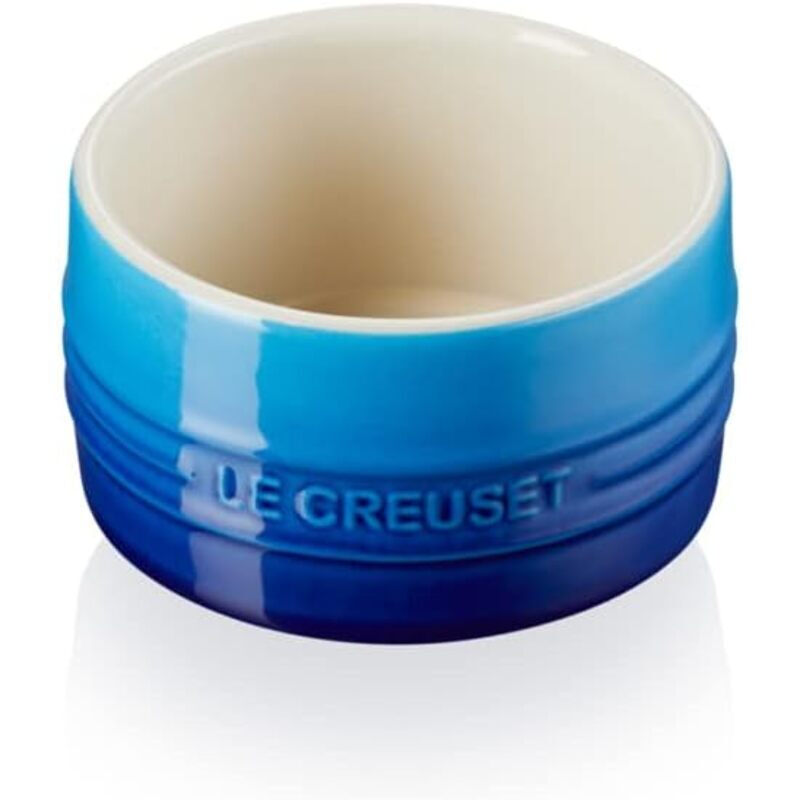 Le Creuset Stoneware Ramekin with Straight Wall, Stackable, 200 ml, Azure, 70403202200099