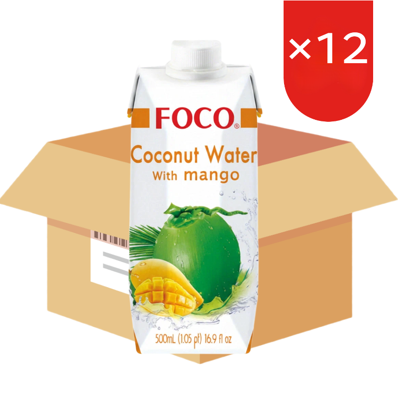FOCO Kokoswater met mango 500 ml * 12 (doos)