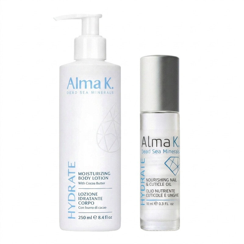 Alma K Feuchtigkeitsspendendes Geschenkset | 28 % Rabatt | Bodylotion + Gratis Nagel- & Nagelhautöl 10 ml