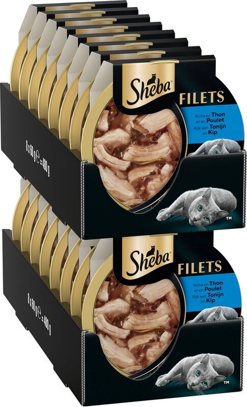 Sheba Filets Kip & Tonijn 16 x 60 g