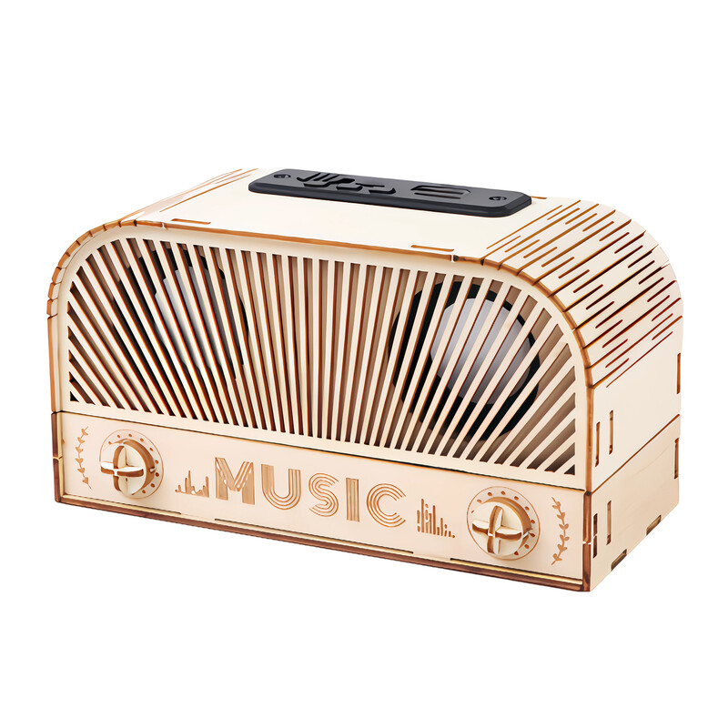 MIMI DIY Holz Bluetooth-Lautsprecher 3D-Puzzle-Modell Geschenk für Erwachsene